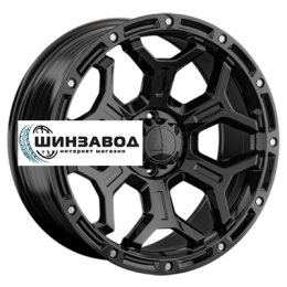 LS FlowForming 9x17/6x139,7 ET15 D106,1 RC68 BK (конус, Колпак+лого)