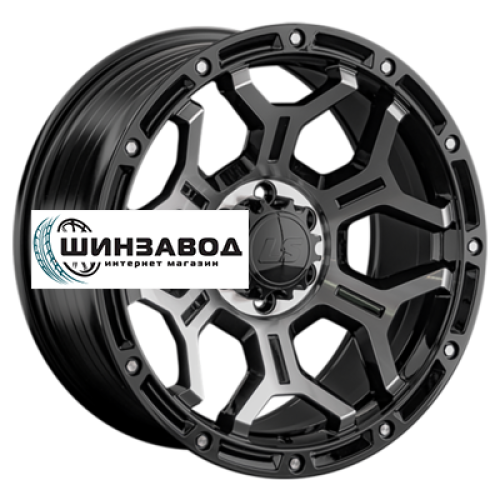 LS FlowForming 9x17/6x114,3 ET25 D67,1 RC68 BKF (конус, Колпак+лого)