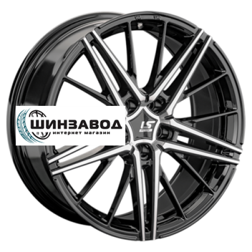 LS FlowForming 8x18/5x108 ET36 D65,1 RC76 BKF (конус, Колпак+лого)