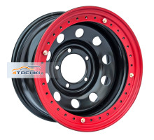 Диски Off-Road Wheels 10x16/5x139,7 ET-44 D110 УАЗ черный с бедлоком (красный)