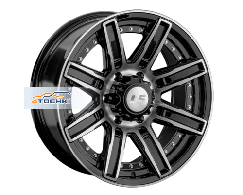 Диски LS 9x18/6x139,7 ET20 D106,1 1353 BKF (конус, Колпак+лого)
