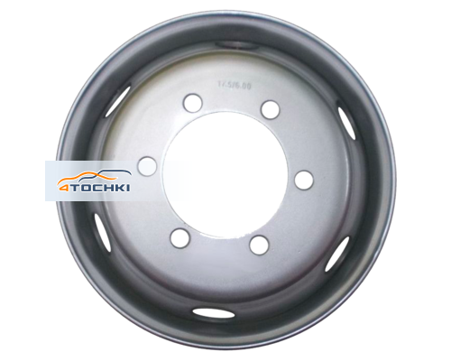 Диски SRW 6x17,5/6x205 ET125 D161 Бычок, импортные грузовики Silver (уп.) 11мм 2300кг шпилька, с вент.