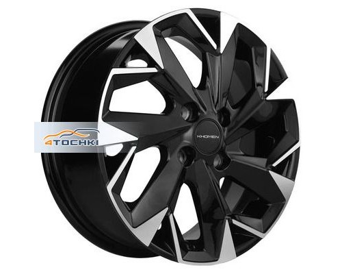Диски Khomen Wheels 5,5x14/4x100 ET38 D67,1 KHW1402 (Accent/Getz/i20) Black-FP