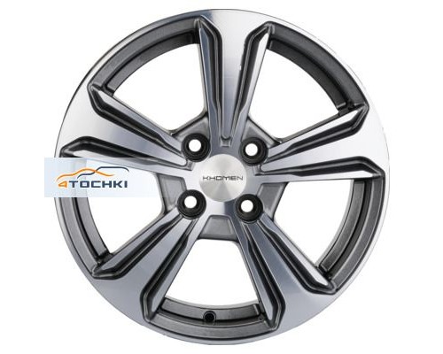 Диски Khomen Wheels 6x15/4x100 ET50 D60,1 KHW1502 (Vesta/Almera) G-Silver-FP