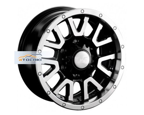 Диски LS 7x15/6x139,7 ET10 D106,1 1288 BKF (конус, Колпак+лого)