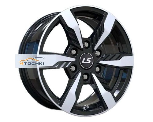 Диски LS 7,5x17/6x139,7 ET30 D106,1 1301 BKF (конус, Колпак+лого)