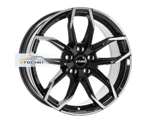 Диски Rial 8x18/5x112 ET45 D70,1 Lucca Diamant black front polished